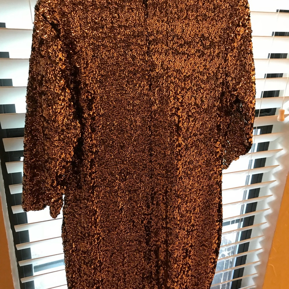 Gorgeous gold sequin dress, size large.